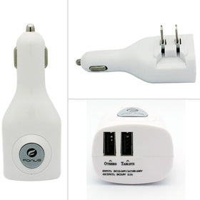 Car Home Charger, DC Socket Adapter Power 2-in-1 2-Port USB - TNKM82