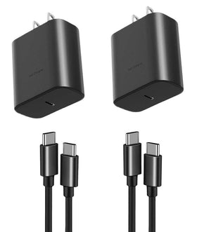 2 Pack 45W Fast Home Charger, Adapter Power Quick 2 Pack 6ft USB-C Cable PD Type-C - TNKXW190