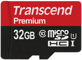 32GB Memory Card, MicroSDHC Class 10 MicroSD High Speed Transcend - TNKV23