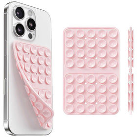 Pink Suction Holder, For Window Windshield For Glass Desktop Tile Double Sided Non-Slip - TNKXW263