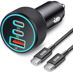 Quick Car Charger, Adapter Power Type-C PD 3-Port USB Cable 67W - TNKXW279