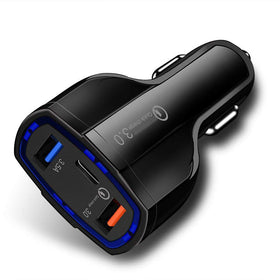 Quick Car Charger, Adapter Power Type-C Port 3-Port USB 48W - TNKF56