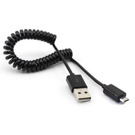 USB Cable, Power Cord Charger MicroUSB Coiled - TNKK09