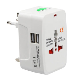 International Charger, AC Power Plug Converter Adapter Travel USB 2-Port - TNKM08