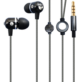 Wired Earphones, Metal Earbuds Headset Handsfree Mic Headphones Hi-Fi Sound - TNKG70