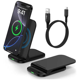 Foldable Wireless Charger, Slim Charging Pad Stand Folding 15W Fast - TNKXW204