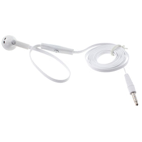 Mono Headset, Flat Headphone 3.5mm Single Earbud Wired Earphone - TNKJ87