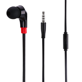 Mono Headset, Hands-free Single Headphone 3.5mm Wired Earbud Earphone w Mic - TNKF47