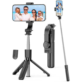 Selfie Stick, Self-Portrait Stand Remote Shutter Built-in Tripod Wireless - TNKXW14