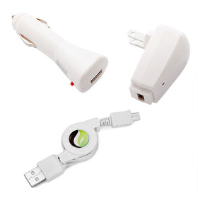 Car Home Charger, Adapter Power MicroUSB Retractable USB Cable - TNKB32