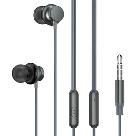 Wired Earphones, Metal Earbuds Headset Handsfree Mic Headphones Hi-Fi Sound - TNKJ22