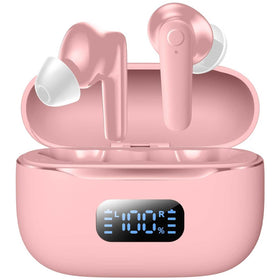 Pink TWS Earphones, Headset True Stereo Headphone Earbuds Wireless - TNKXW185
