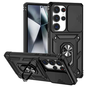 Hybrid Case Cover, Armor Shockproof Kickstand Lens Protects Metal Ring - TNKXW37