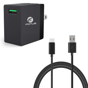 Quick Home Charger, Travel Cord Power 6ft USB Cable 18W - TNKR44