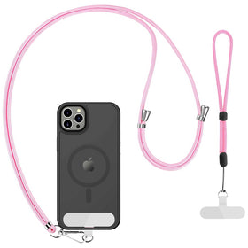 Pink 2 Pack Phone Lanyard, For Phone Cases 1 Pcs Wrist Straps 1 Pcs Neck Straps Adjustable Holder - TNKXW275