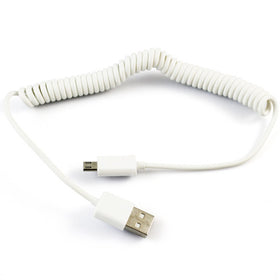 USB Cable, Power Cord Charger MicroUSB Coiled - TNKK04
