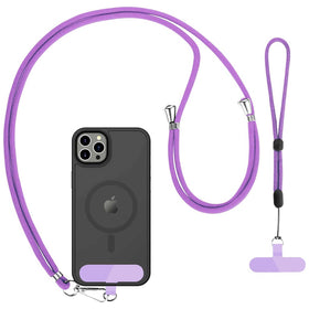 Purple 2 Pack Phone Lanyard, For Phone Cases 1 Pcs Wrist Straps 1 Pcs Neck Straps Adjustable Holder - TNKXW274