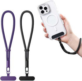 2 Pack Phone Lanyard, Black Purple For Phone Cases Wrist Straps Adjustable - TNKXW261