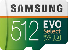 512GB Memory Card, MicroSDXC Class 10 MicroSD High Speed Samsung Evo - TNKV16