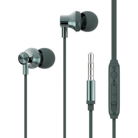 Wired Earphones, Metal Earbuds Headset Handsfree Mic Headphones Hi-Fi Sound - TNKD75